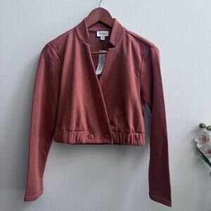 NEW Terea Wrap Crop Top Women's Long Sleeve Size XS Sweater‎